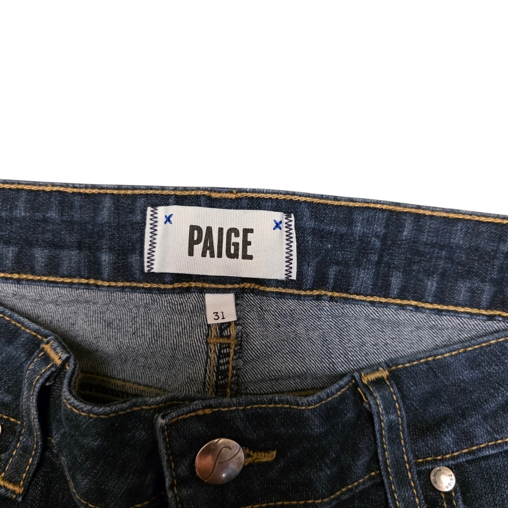 Paige Ankle Zipper Women's Blue Skinny Jeans Slim Size 31 - Picture 4 of 12